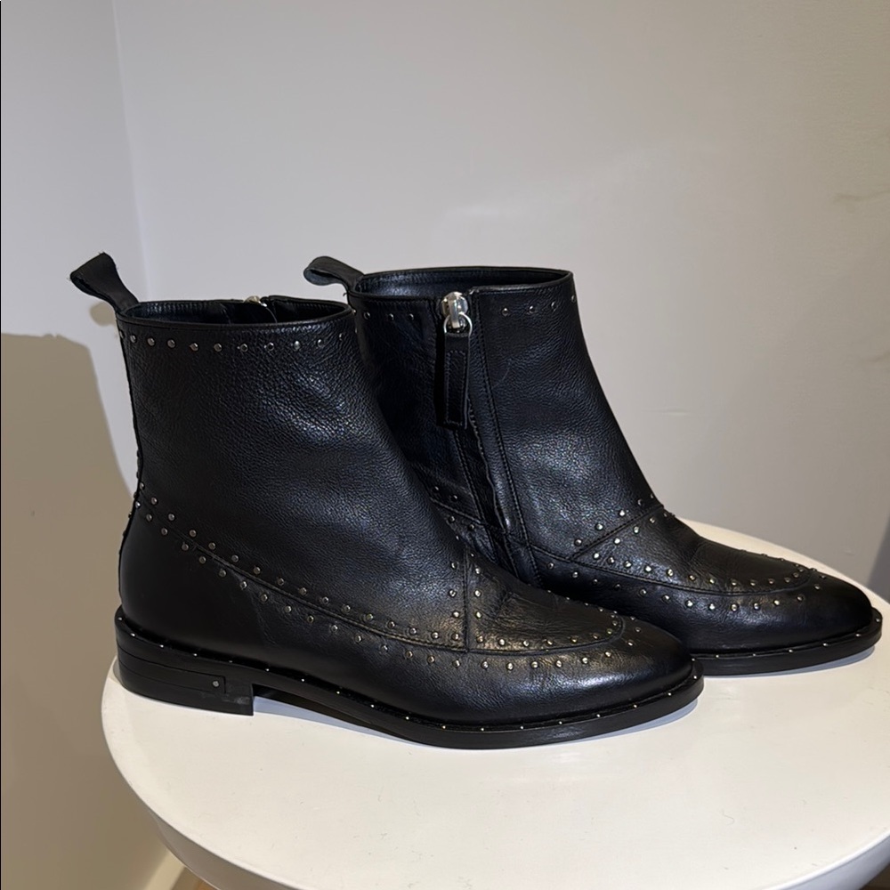 Black Studded Ankle Boots